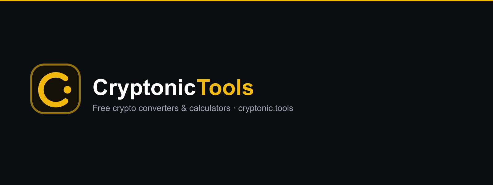CryptonicTools shareable banner